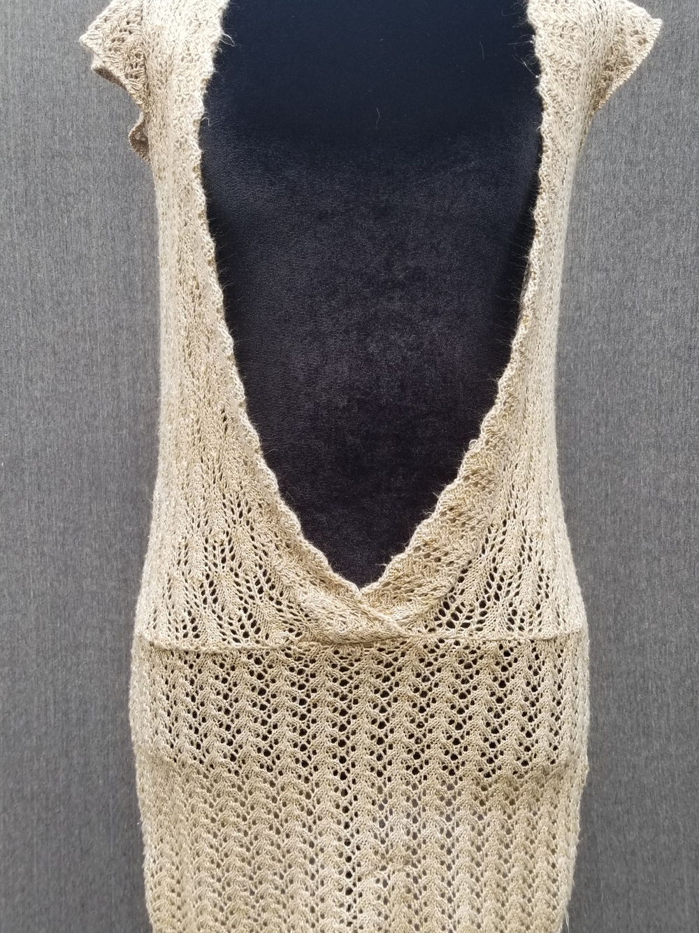 Charlotte Russe Beige Open-Front Knitted Layering Tunic -117